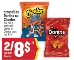 Marché Adonis CROUSTILLES DORITOS OU CHEETOS | DORITOS OR CHEETOS CHIPS offer
