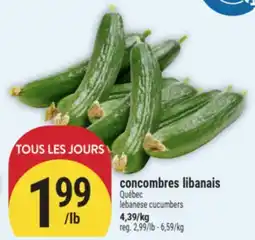 Marché Adonis CONCOMBRES LIBANAIS | LEBANESE CUCUMBERS offer