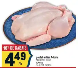 Marché Adonis POULET ENTIER ADONIS | ADONIS WHOLE CHICKEN offer