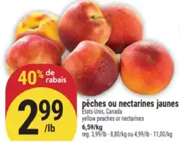 Marché Adonis PÊCHES OU NECTARINES JAUNES | YELLOW PEACHES OR NECTARINES offer