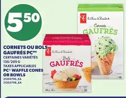 Provigo CORNETS OU BOLS GAUFRÉS PC | PC WAFFLE CONES OR BOWLS, 135/205 G offer