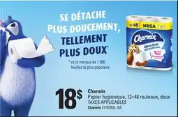 Provigo CHARMIN PAPIER HYGIÉNIQUE, 12=48 ROULEAUX, DOUX offer