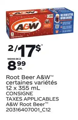 Provigo ROOT BEER A&W | A&W ROOT BEER offer
