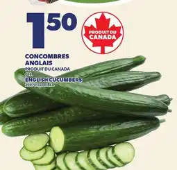 Provigo CONCOMBRES ANGLAIS | ENGLISH CUCUMBERS offer