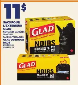 Provigo SACS POUR L'EXTÉRIEUR GLAD | GLAD OUTDOOR BAGS, 10-40 UN offer