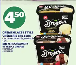 Provigo CRÈME GLACÉE STYLE CRÈMERIE BREYERS | BREYERS CREAMERY STYLE ICE CREAM offer