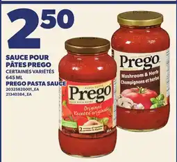 Provigo SAUCE POUR PÂTES PREGO | PREGO PASTA SAUCE offer