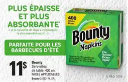 Provigo BOUNTY SERVIETTES DE TABLE, 400 UN offer
