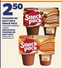 Provigo POUDING OU JUICY GELS SNACK PACK | SNACK PACK PUDDING OR JUICY GELS offer