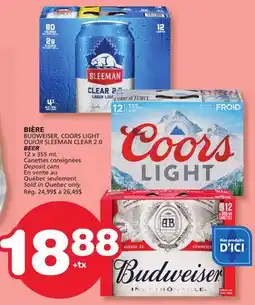 Marches Tradition BEER BUDWEISER, COORS LIGHT OR SLEEMAN CLEAR 2.0 offer