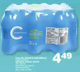 Marches Tradition COMPLIMENTS NATURAL SPRING WATER offer