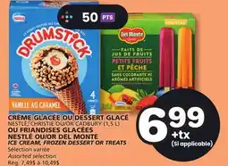 Marches Tradition NESTLÉ, CHRISTIE OR CADBURY (1,5 L) OR DEL MONTE ICE CREAM, FROZEN DESSERT OR TREATS offer