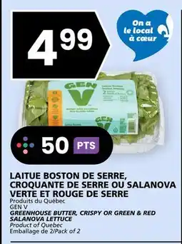 Rachelle-Bery Grocery GEN V GREENHOUSE BUTTER, CRISPY OR GREEN & RED SALANOVA LETTUCE offer