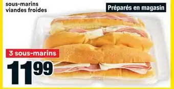 Super C sous-marins viandes froides offer