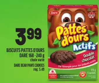 Metro BISCUITS PATTES D'OURS DARE | DARE BEAR PAWS COOKIES offer