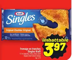 Metro FROMAGE EN TRANCHES SINGLES KRAFT | SINGLES KRAFT SLICED CHEESE offer