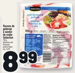 Metro FLOCONS DE GOBERGE À SAVEUR DE CRABE SELECTION | SELECTION CRAB FLAVOURED POLLOCK FLAKES offer