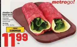 Metro ALOUETTES DE BŒUF FARCIES | STUFFED BEEF ALOUETTES, ECONOMIC PACK offer