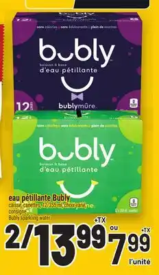 Metro EAU PÉTILLANTE BUBLY | BUBLY SPARKLING WATER offer