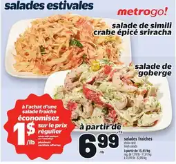 Metro SALADE FRAÎCHE | FRESH SALADS offer