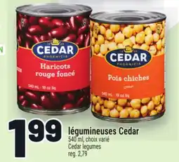 Metro LÉGUMINEUSES CEDAR | CEDAR LEGUMES offer