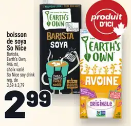Metro BOISSON DE SOYA SO NICE | SO NICE SOY DRINK offer