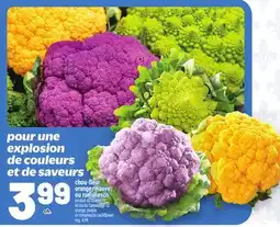 Metro CHOU-FLEUR ORANGE, MAUVE OU ROMANESCO | ORANGE, PURPLE OR ROMANESCO CAULIFLOWER offer