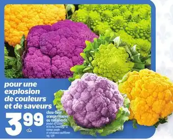 Metro CHOU-FLEUR ORANGE, MAUVE OU ROMANESCO | ORANGE, PURPLE OR ROMANESCO CAULIFLOWER offer