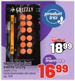 Metro SAUMON COHO FUMÉ TRANCHÉ GRIZZLY | GRIZZLY SLICED SMOKED COHO SALMON offer