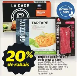 Metro TARTARE DE SAUMON, DE THON OU DE BOEUF LACAGE offer