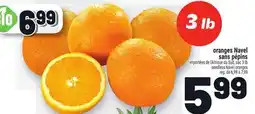 Metro ORANGES NAVEL SANS PÉPINS | SEEDLESS NAVEL ORANGES offer