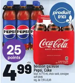 Metro BOISSON GAZEUSE PEPSI, COKE | SOFT DRINK offer