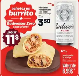 Metro BIÈRE LABATT BUDWEISER ZÉRO SANS ALCOOL | BEER offer