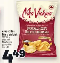 Metro CROUSTILLES MISS VICKIE'S | MISS VICKIE'S POTATO CHIPS offer
