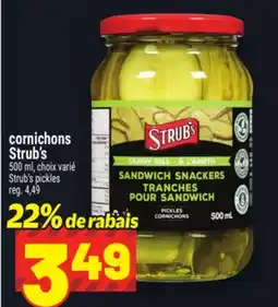 Metro CORNICHONS STRUB'S | STRUB'S PICKLES offer