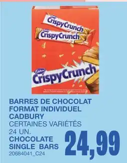 Wholesale Club BARRES DE CHOCOLAT FORMAT INDIVIDUEL, 24 UN offer