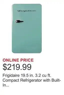 Costco Frigidaire 19.5 in. 3.2 cu ft. Compact Refrigerator with Built-In Can Dispenser offer