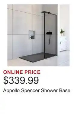Costco Appollo Spencer Shower Base offer