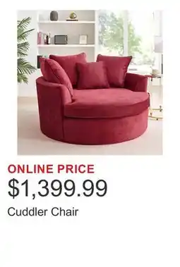 Costco Cuddler Chair offer