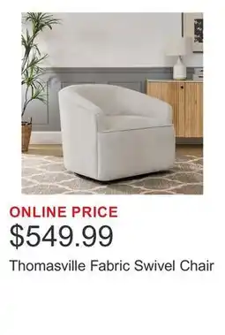 Costco Thomasville Fabric Swivel Chair offer