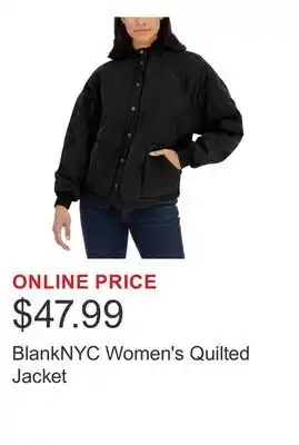 Costco BlankNYC Women's Quilted Jacket offer