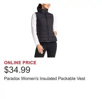 Costco Paradox Women's Insulated Packable Vest offer