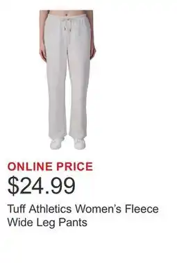 Costco Tuff Athletics Women's Fleece Wide Leg Pants offer