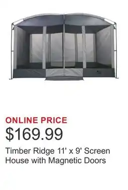 Costco Timber Ridge 11' x 9' Screen House with Magnetic Doors offer
