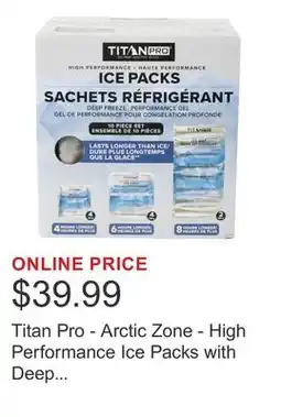 Costco Titan Pro - Arctic Zone - High Performance Ice Packs with Deep Freeze Performance Gel, 10-piece set offer