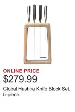 Costco Global Hashira Knife Block Set, 5-piece offer