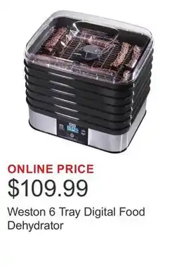 Costco Weston 6 Tray Digital Food Dehydrator offer