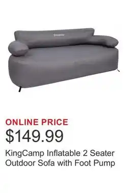 Costco KingCamp Inflatable 2 Seater Outdoor Sofa with Foot Pump offer