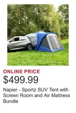 Costco Napier - Sportz SUV Tent with Screen Room and Air Mattress Bundle offer