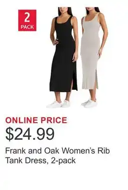 Costco Frank and Oak Women's Rib Tank Dress, 2-pack offer